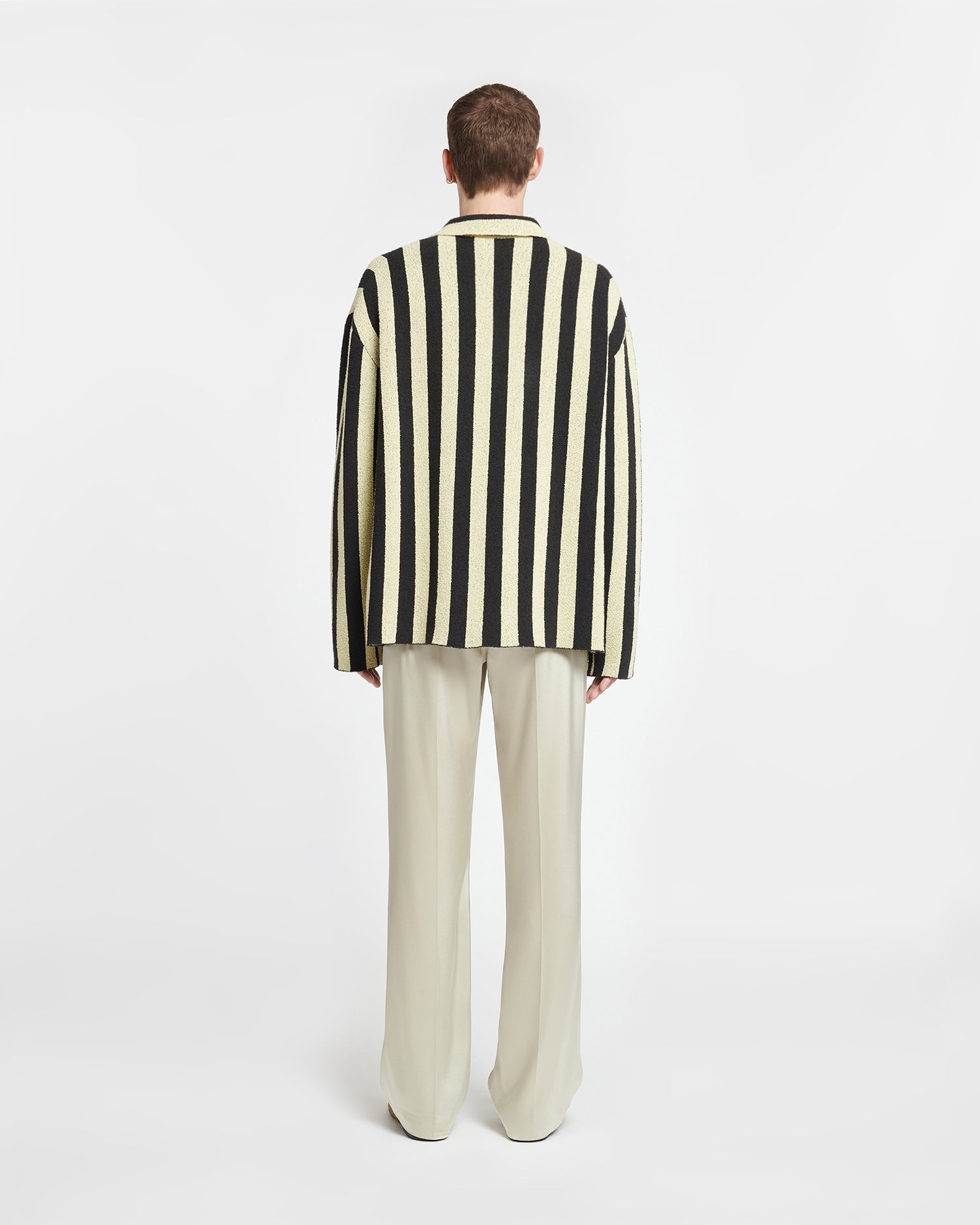 Striped Terry-Knit Sweater - 7