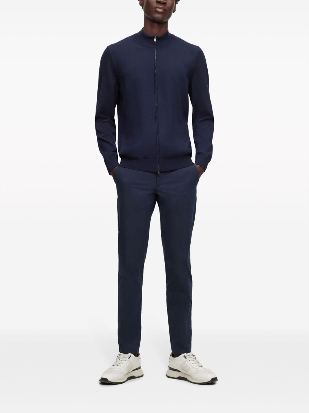 zipped knit cardigan - 2