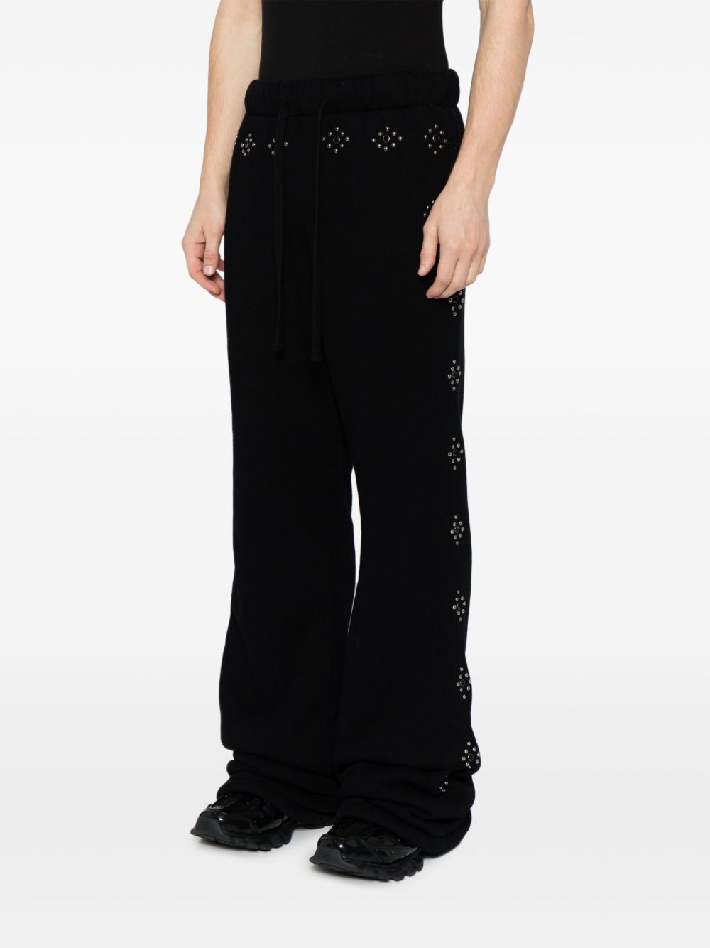 bead-embellished Western-style track pants - 3