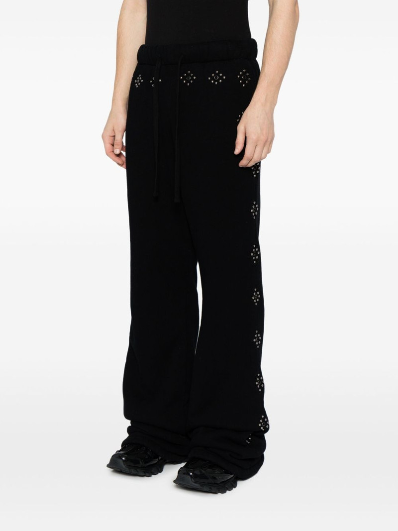 bead-embellished Western-style track pants 3