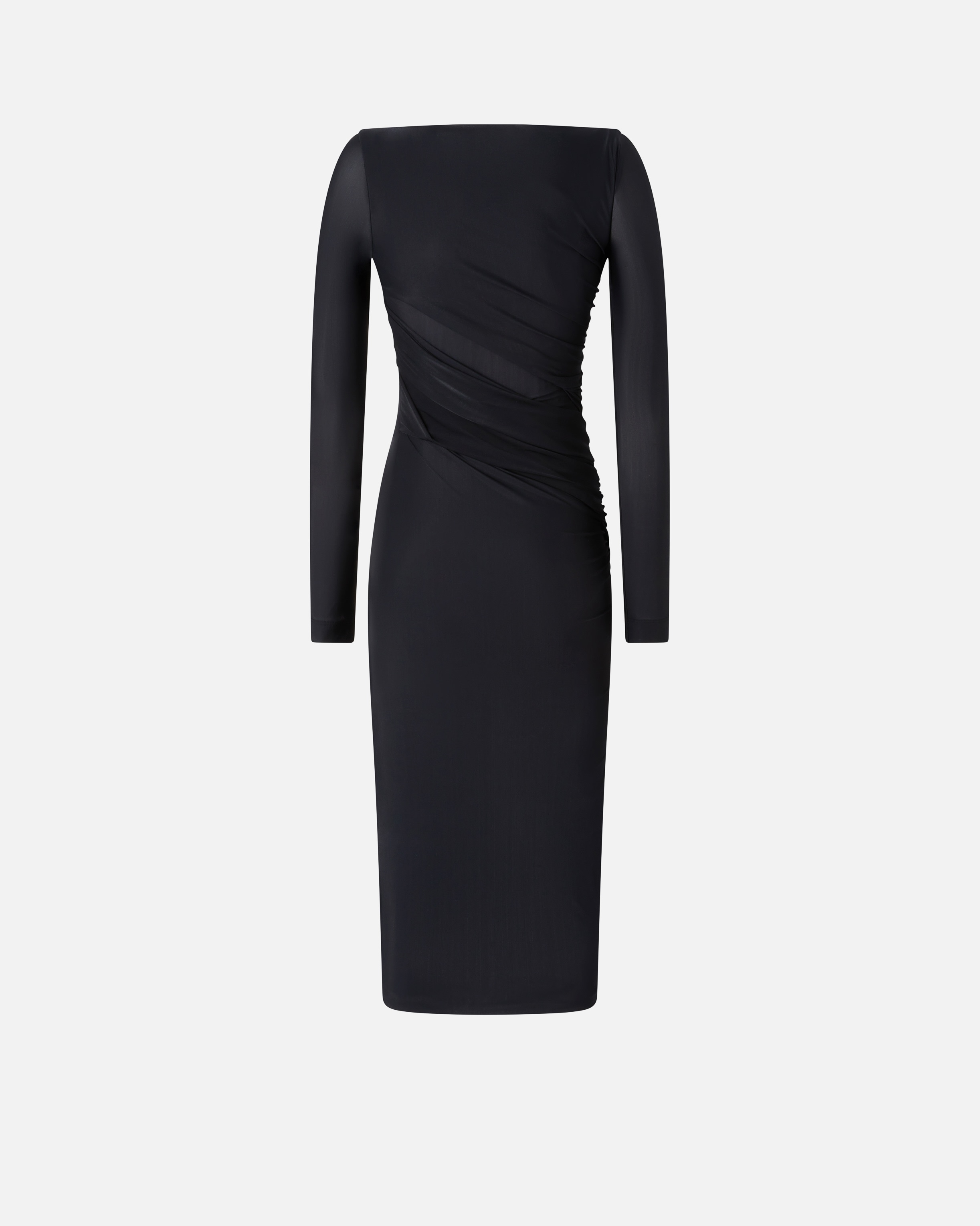 SLIM-FITTING CALF-LENGTH JERSEY DRESS - 6