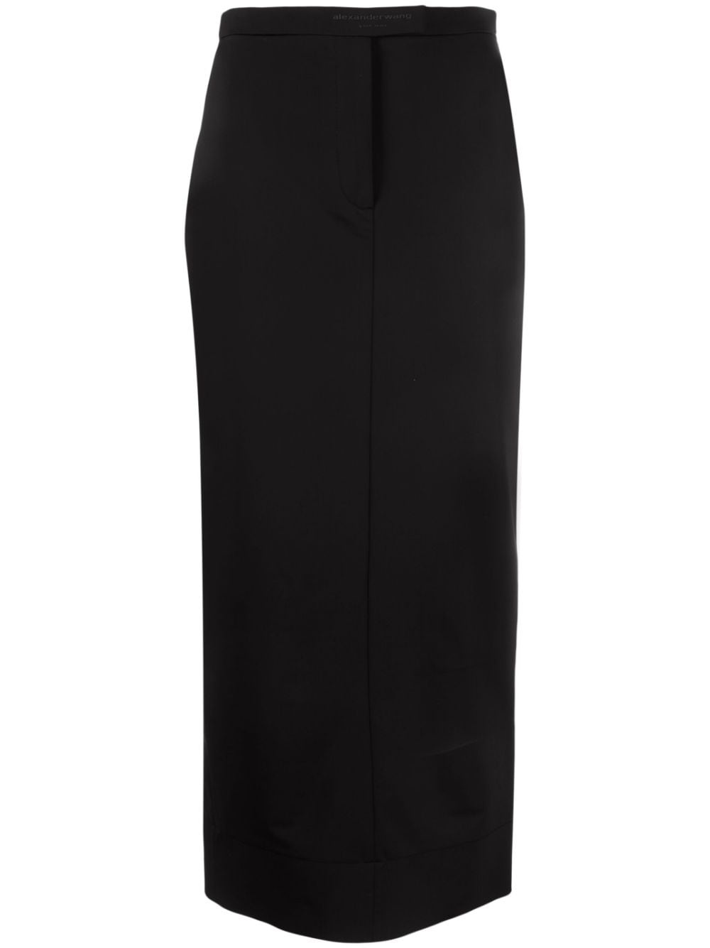 logo-embroidered pencil skirt - 1