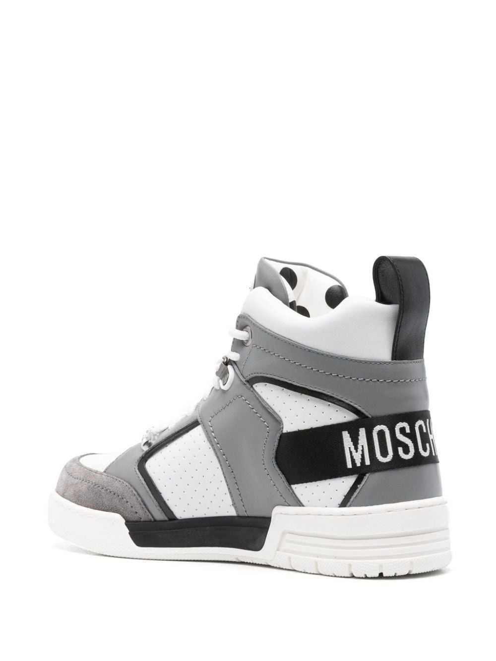 panelled high-top sneakers - 3