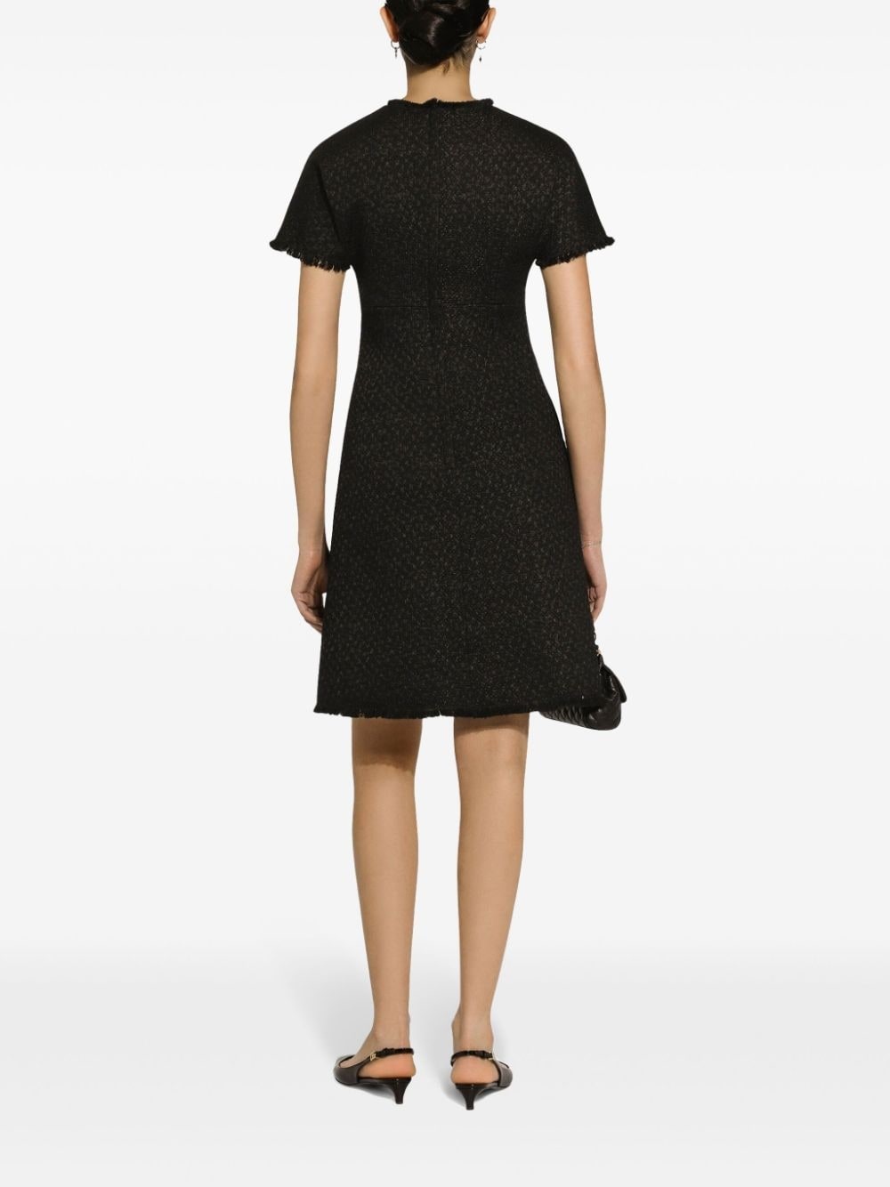 appliquÃ©-logo bouclÃ© mini dress - 4