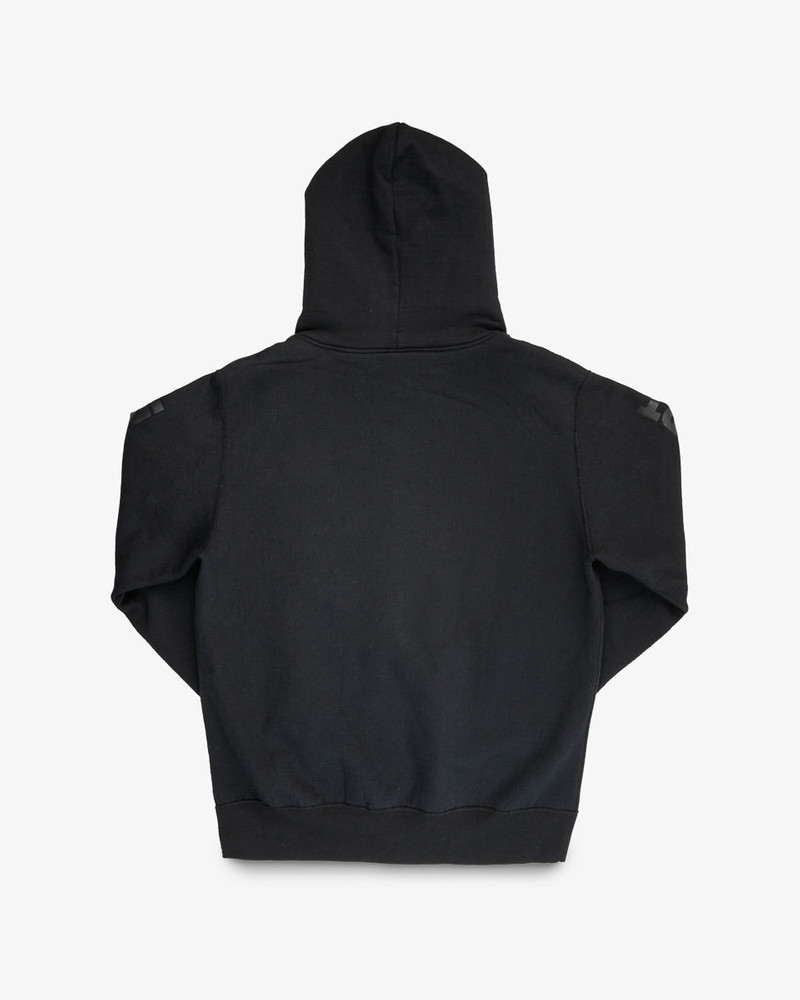 IHSW-80L-BLK PRINTED 14OZ ULTRA HEAVYWEIGHT LOOPWHEEL COTTON ZIPPERED HOODIE - BLACK 4