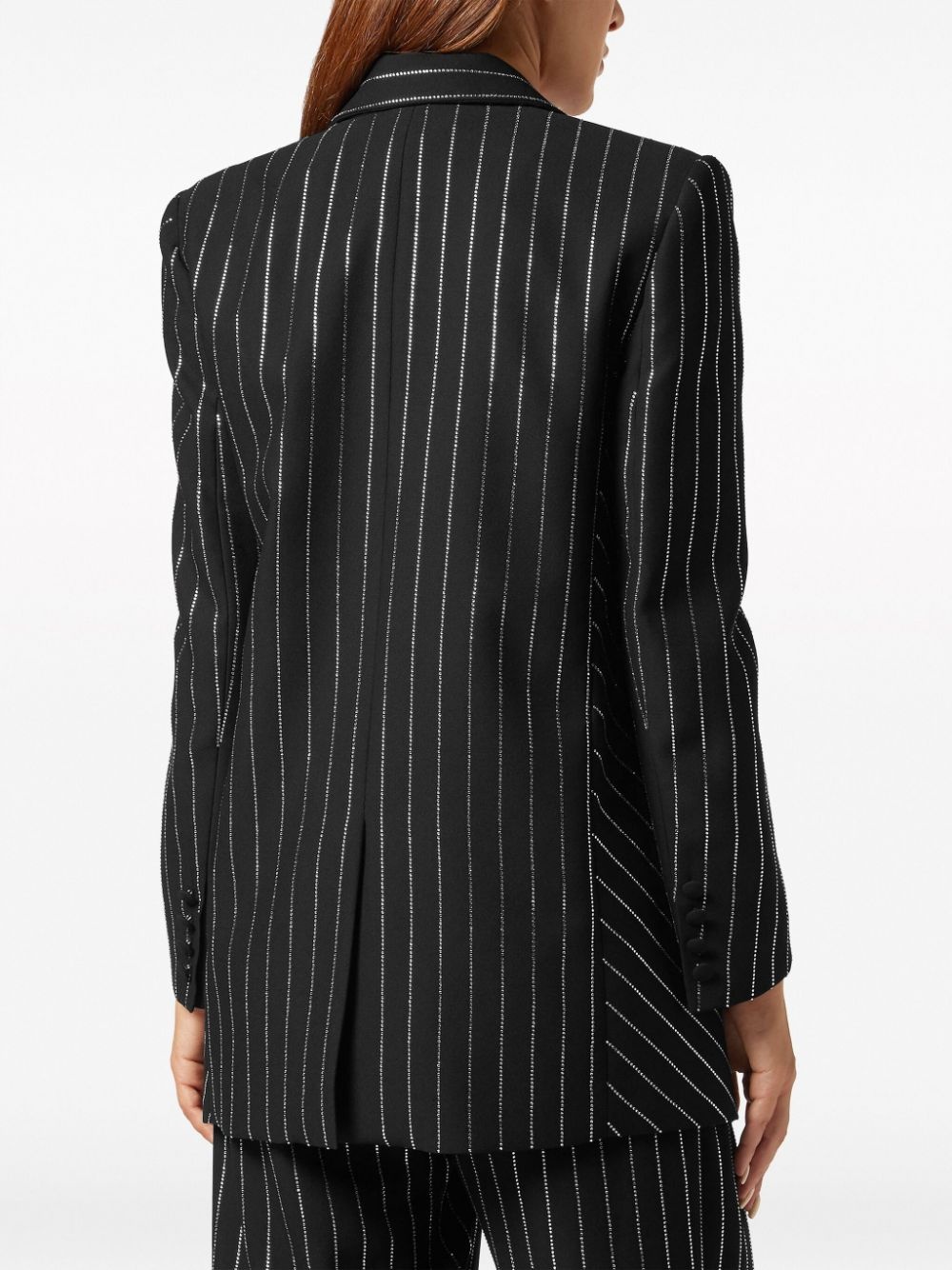 Cady pinstripe-crystal single-breasted blazer - 4