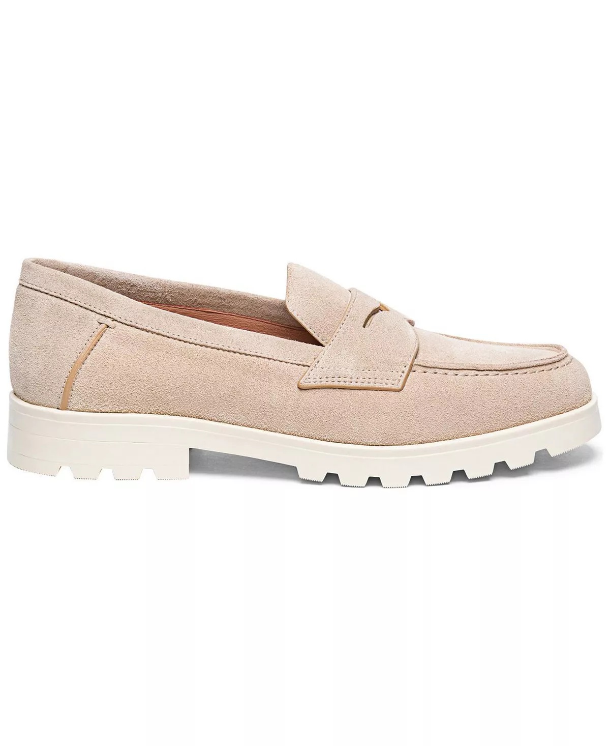 Women's Beige Nubuck LugSole Loafer - 2