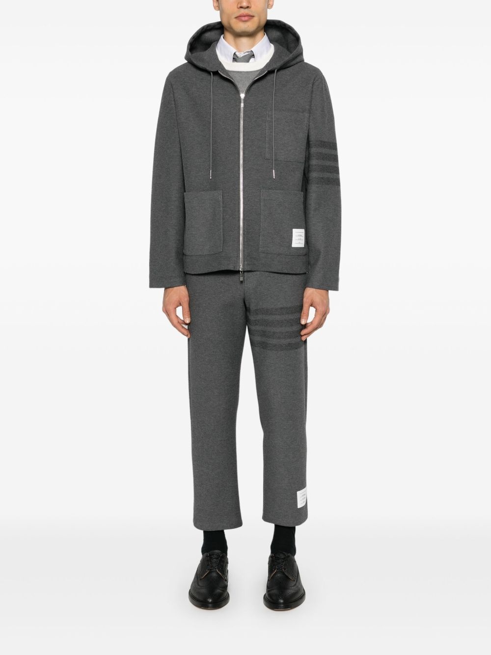 4 Bar-stripe hooded jacket - 2