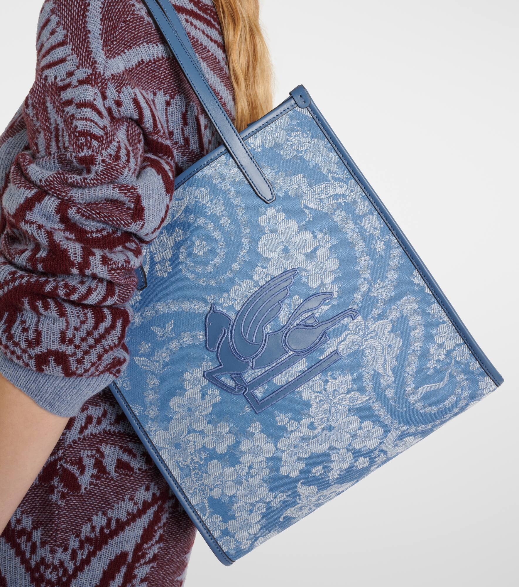 Love Trotter Medium jacquard denim shopper - 2