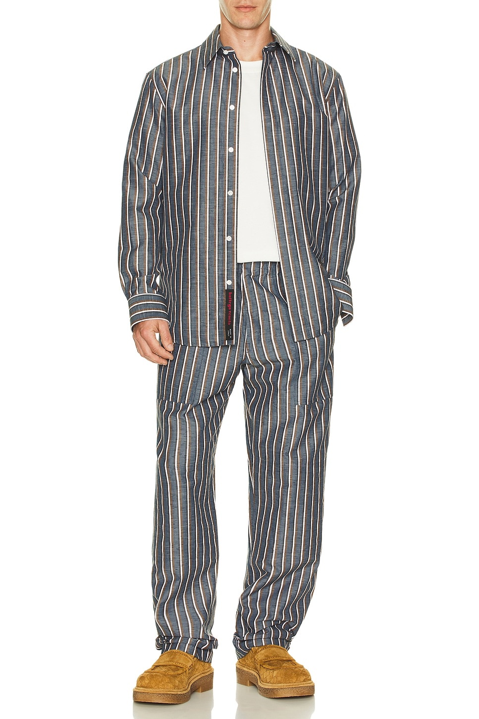 Bold Botton Linen Stripe Shirt - 5