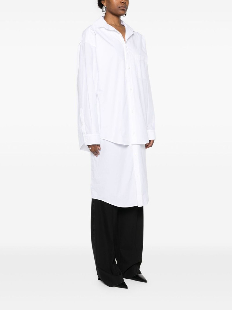 embroidered-logo layered shirt dress 3