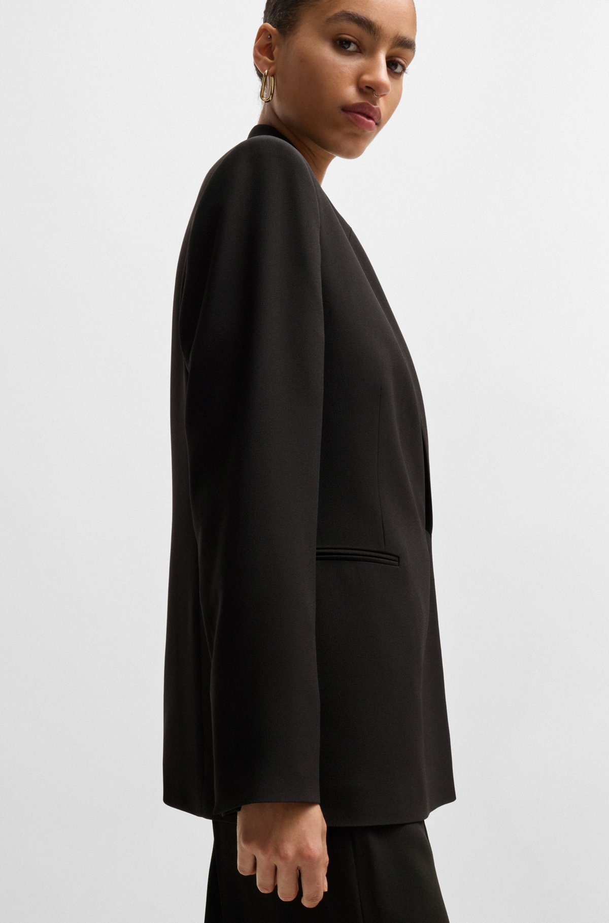 RELAXED-FIT JACKET WITH FEATURE BUTTON - 6