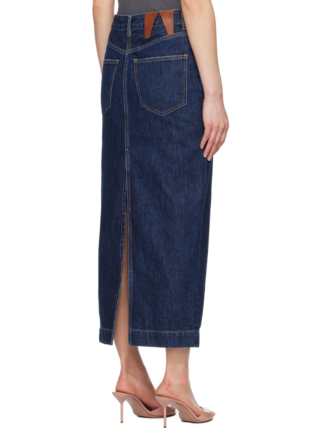 Blue Erika Denim Midi Skirt - 3