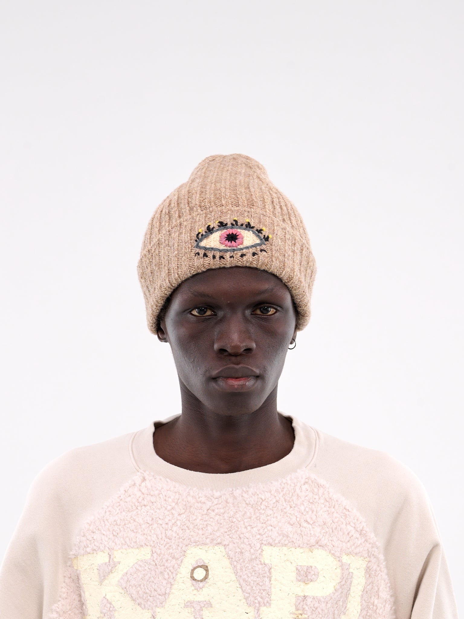 Kapital Speakeasy Wool Knit Beanie | REVERSIBLE