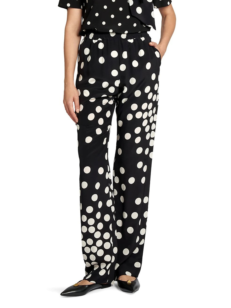 Patchy Dots Silk Trousers 3