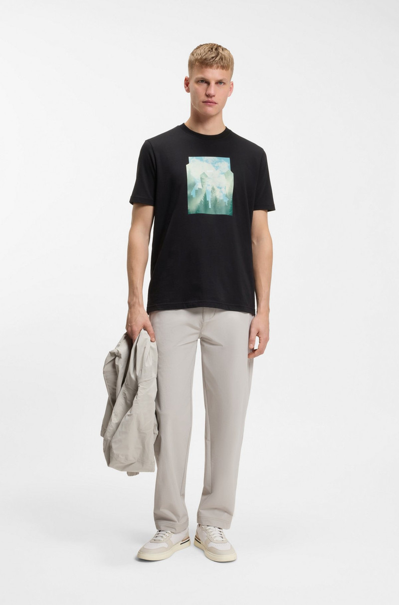 BOSS PRINTED-ARTWORK T-SHIRT IN COTTON JERSEY outlook