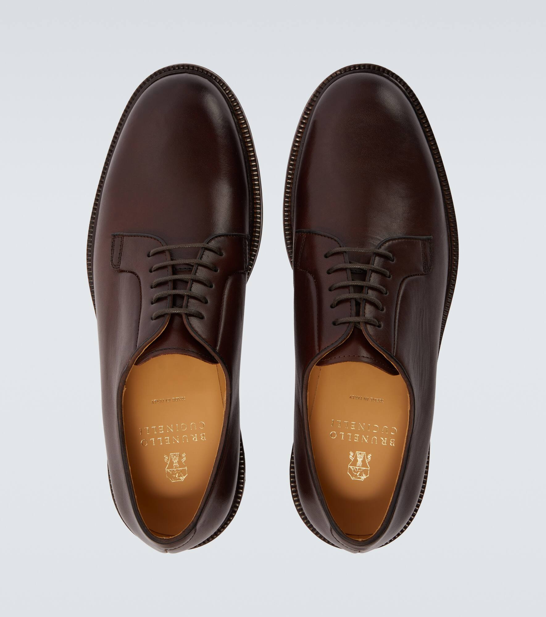 Leather derby shoes - 4