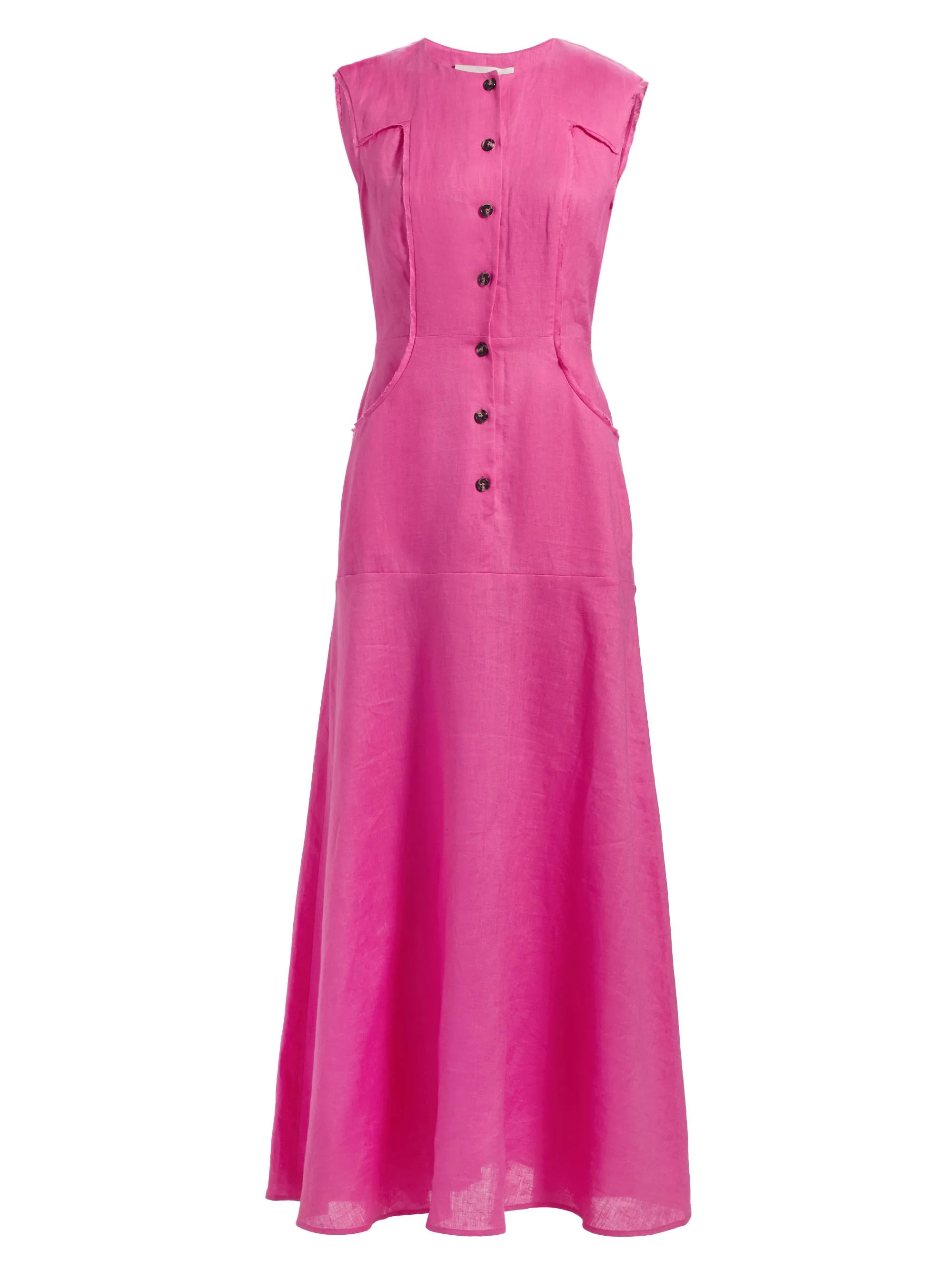 Women's Sierra Linen Maxi Dress - Carmine Rose - 1