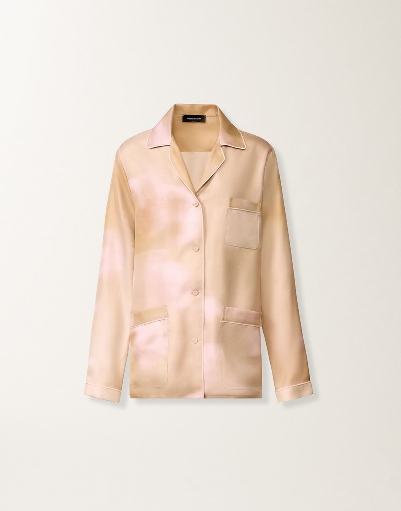 Printed silk twill shirt 1