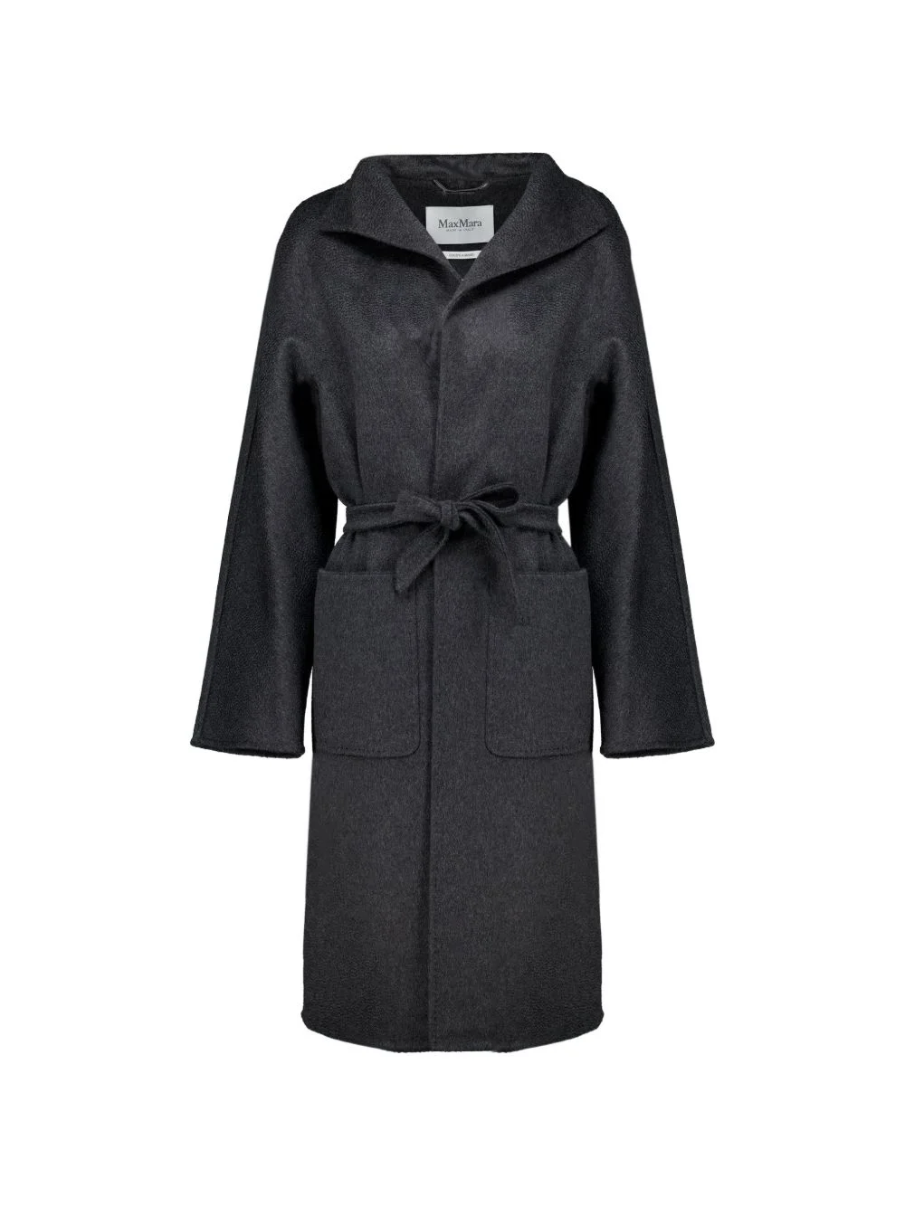 belted kimono-sleeve coat - 1