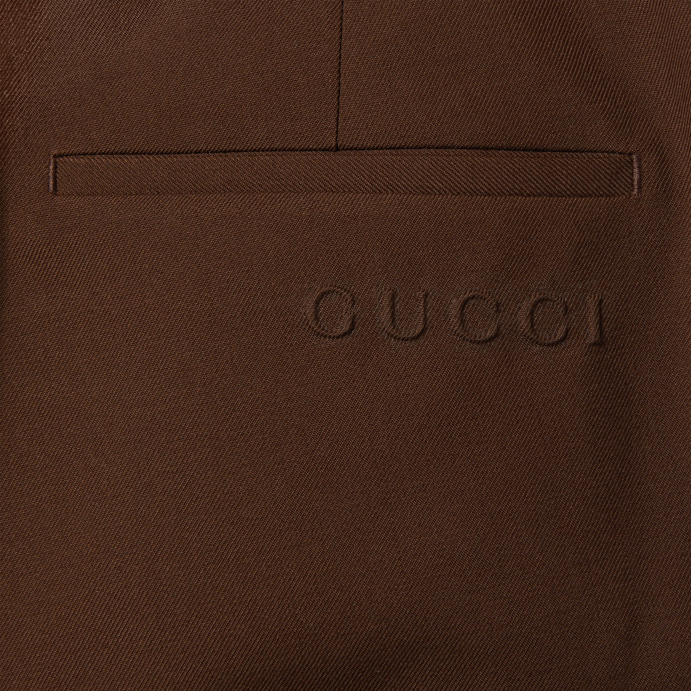 Embossed wool twill pants - 5