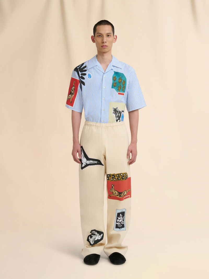 Marni CREAM ORGANIC BULL DENIM TROUSERS outlook