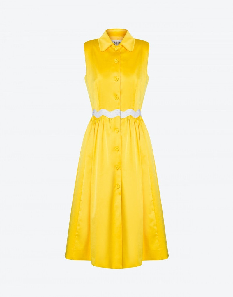 STRETCH SATIN SHIRT DRESS 1