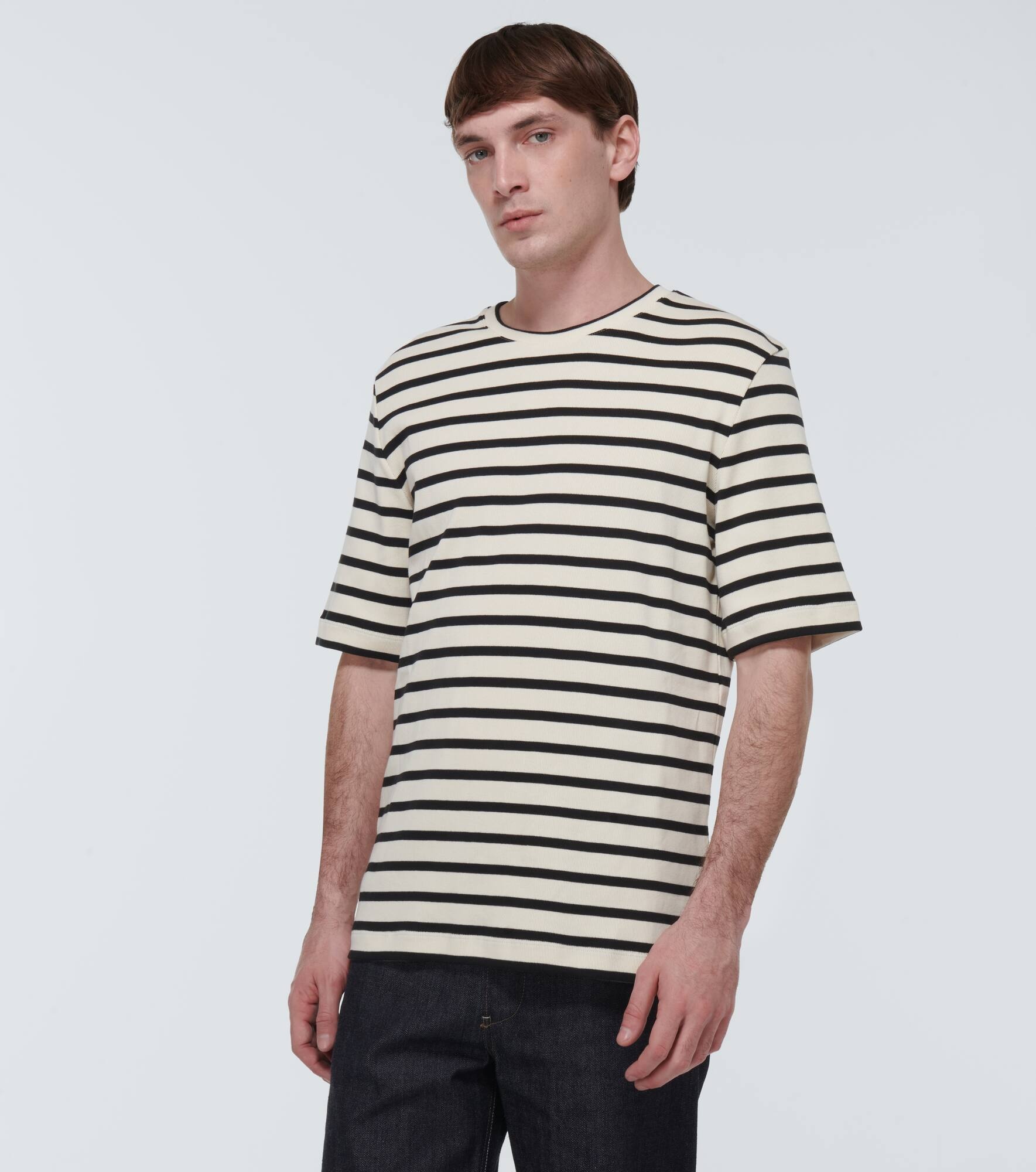 Striped cotton T-shirt - 3