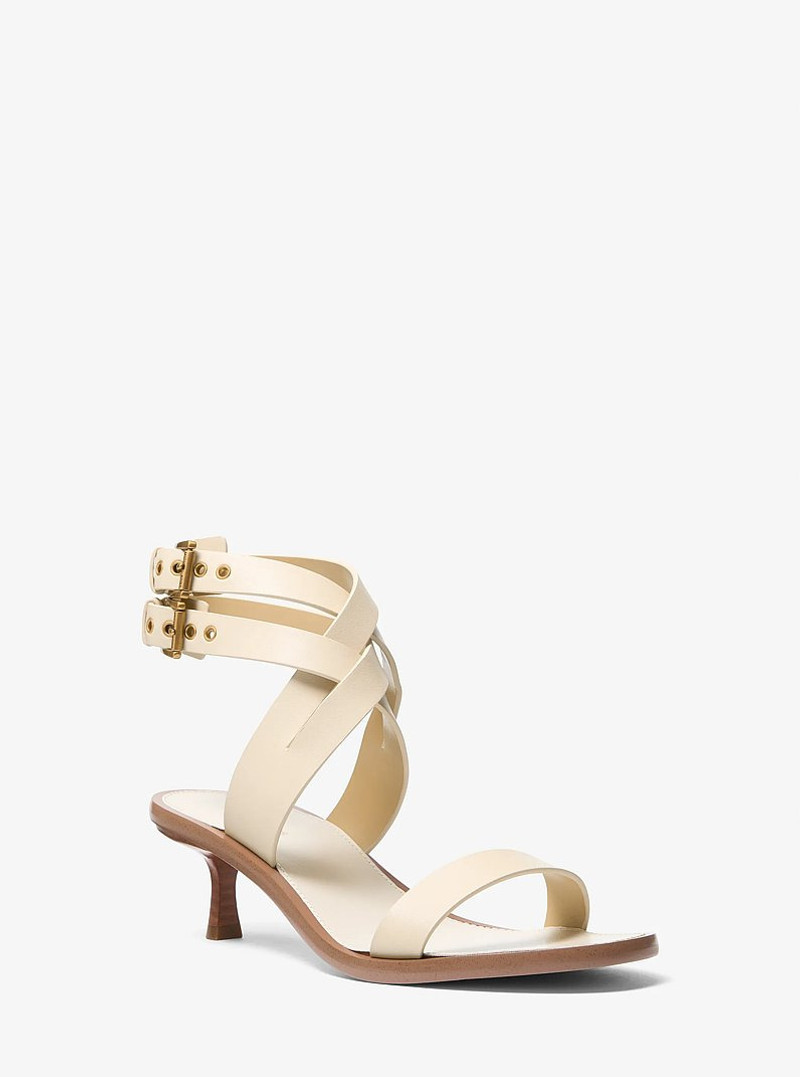 Irene Leather Kitten Heel Sandal 1