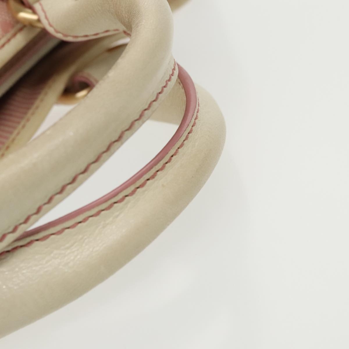CELINE C Macadam Canvas Hand Bag Pink Gold - 7