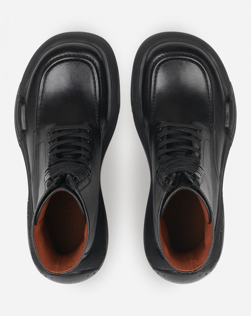 FLASH-X BOLD LEATHER LACE-UP BOOTS 4