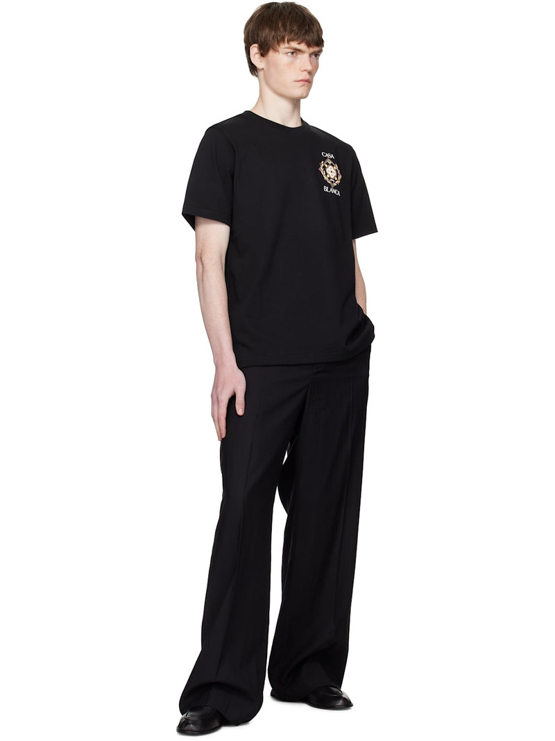 CASABLANCA Black Tennis Club Icon Short-Sleeve T-Shirt outlook