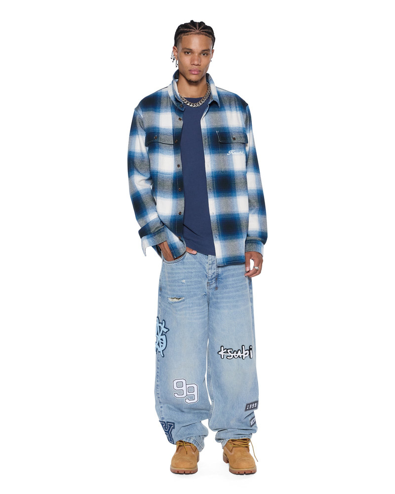 Ksubi ROSEBOWL LS SHIRT SALTED BLUE outlook