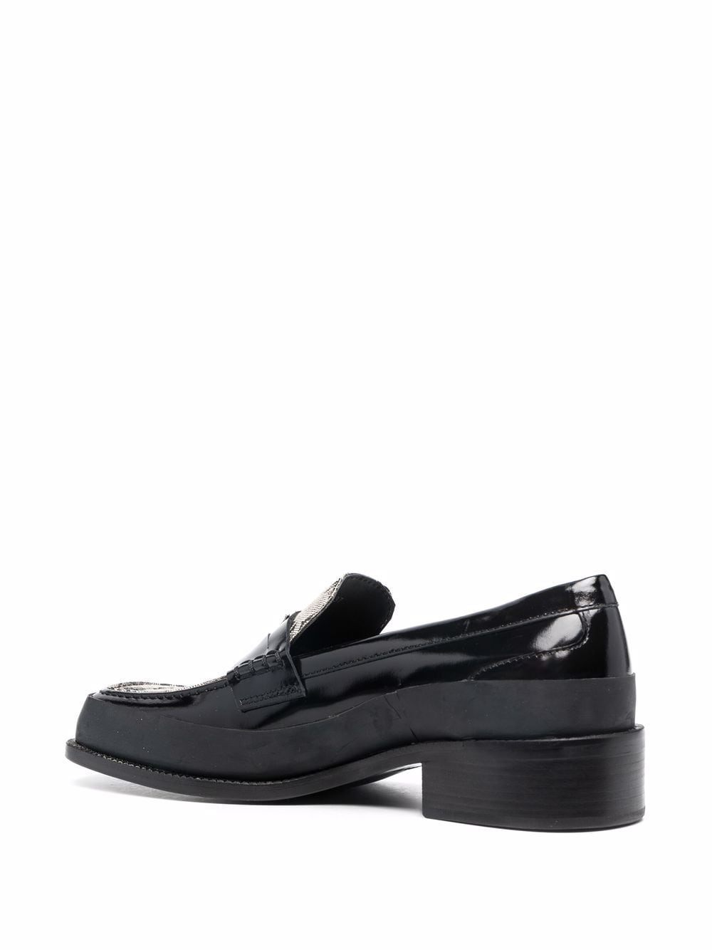 jacquard monogram loafers - 3