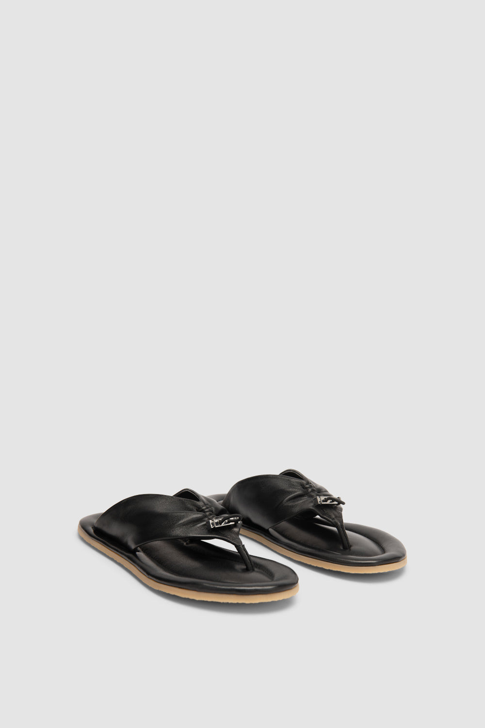 Dashiel Black Lamb Nappa Leather Flip-Flop Sandal - 2