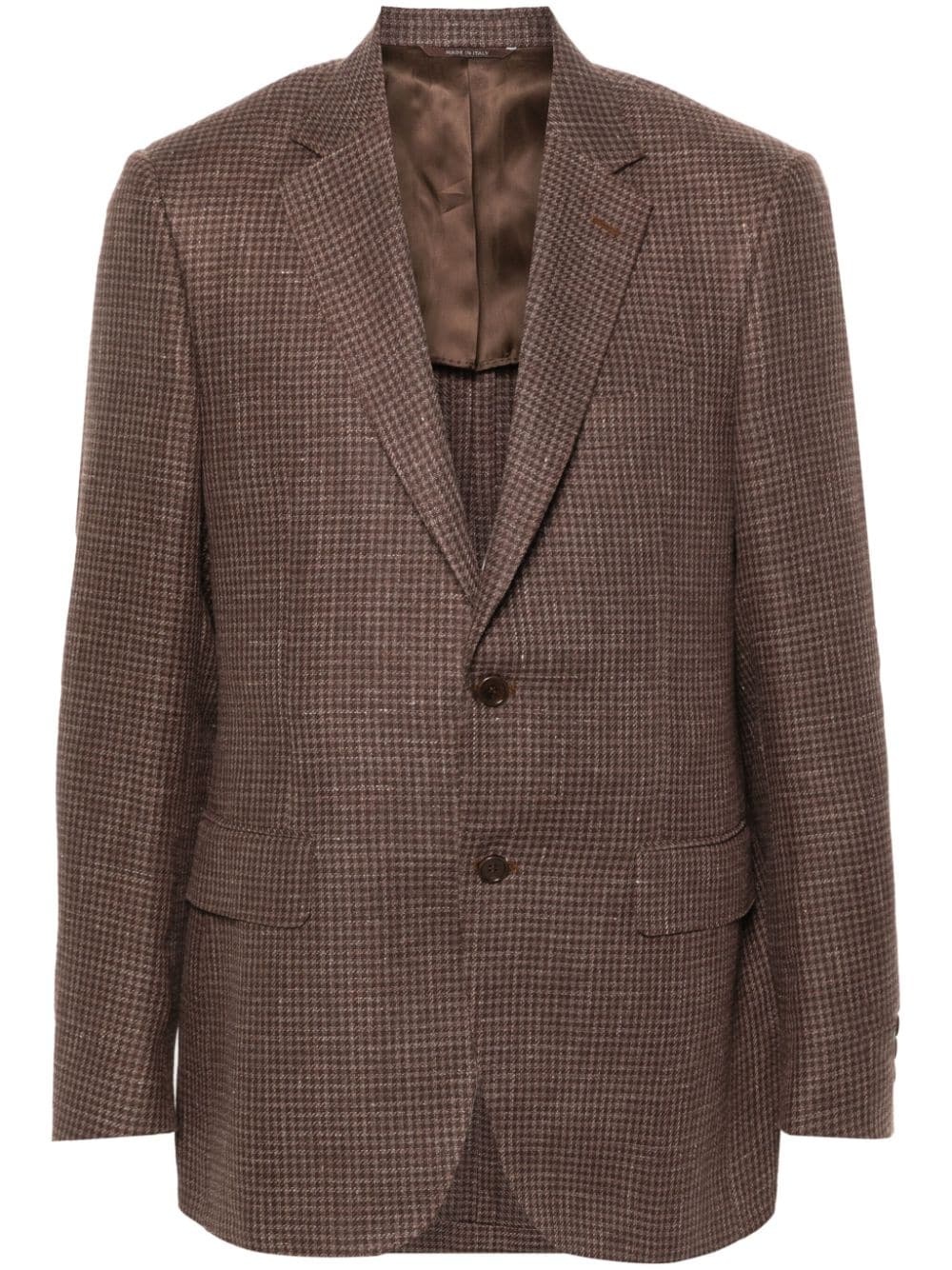 houndstooth single-breasted blazer - 1