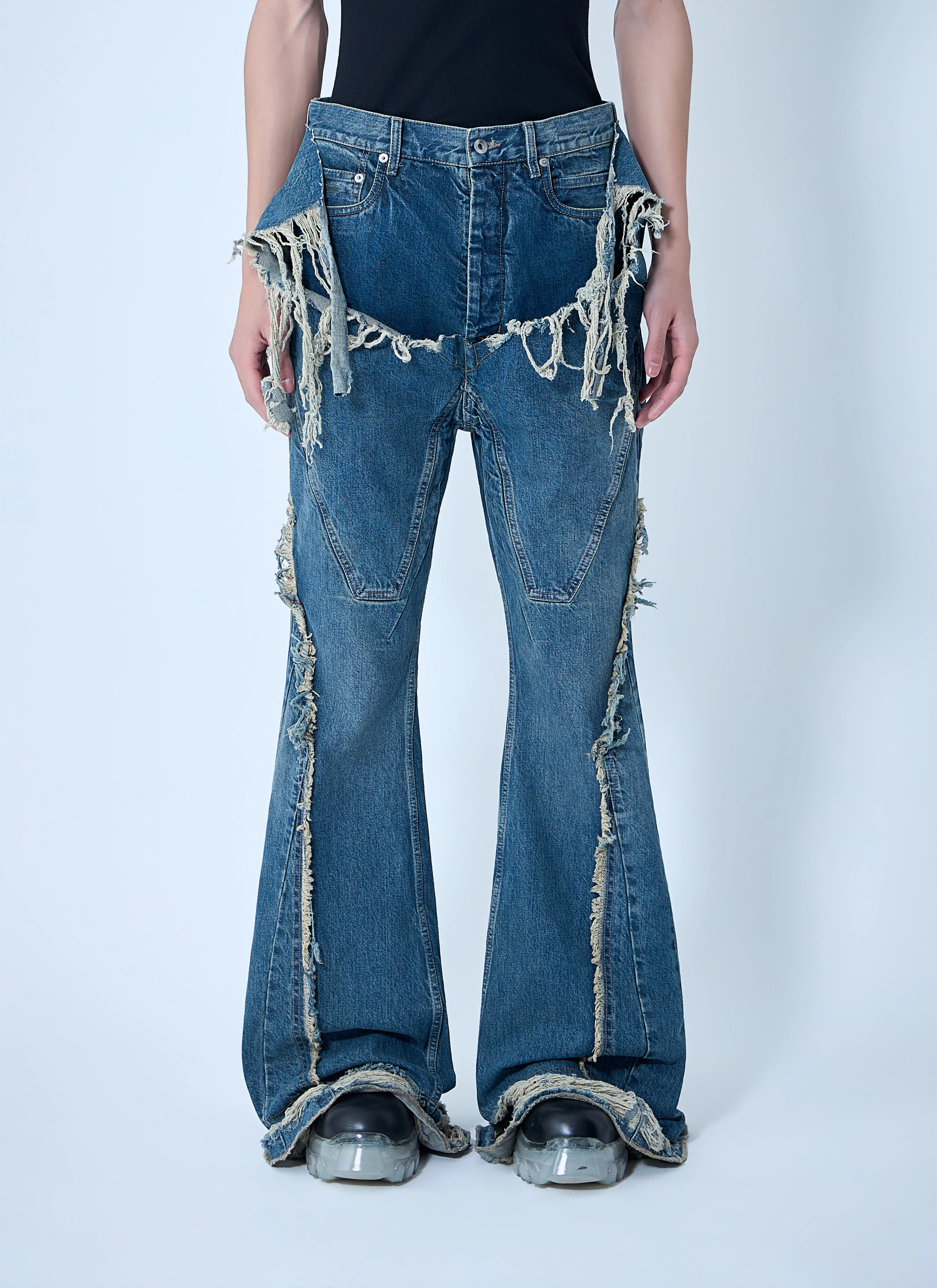 Slivered Bootcut Jeans - 1