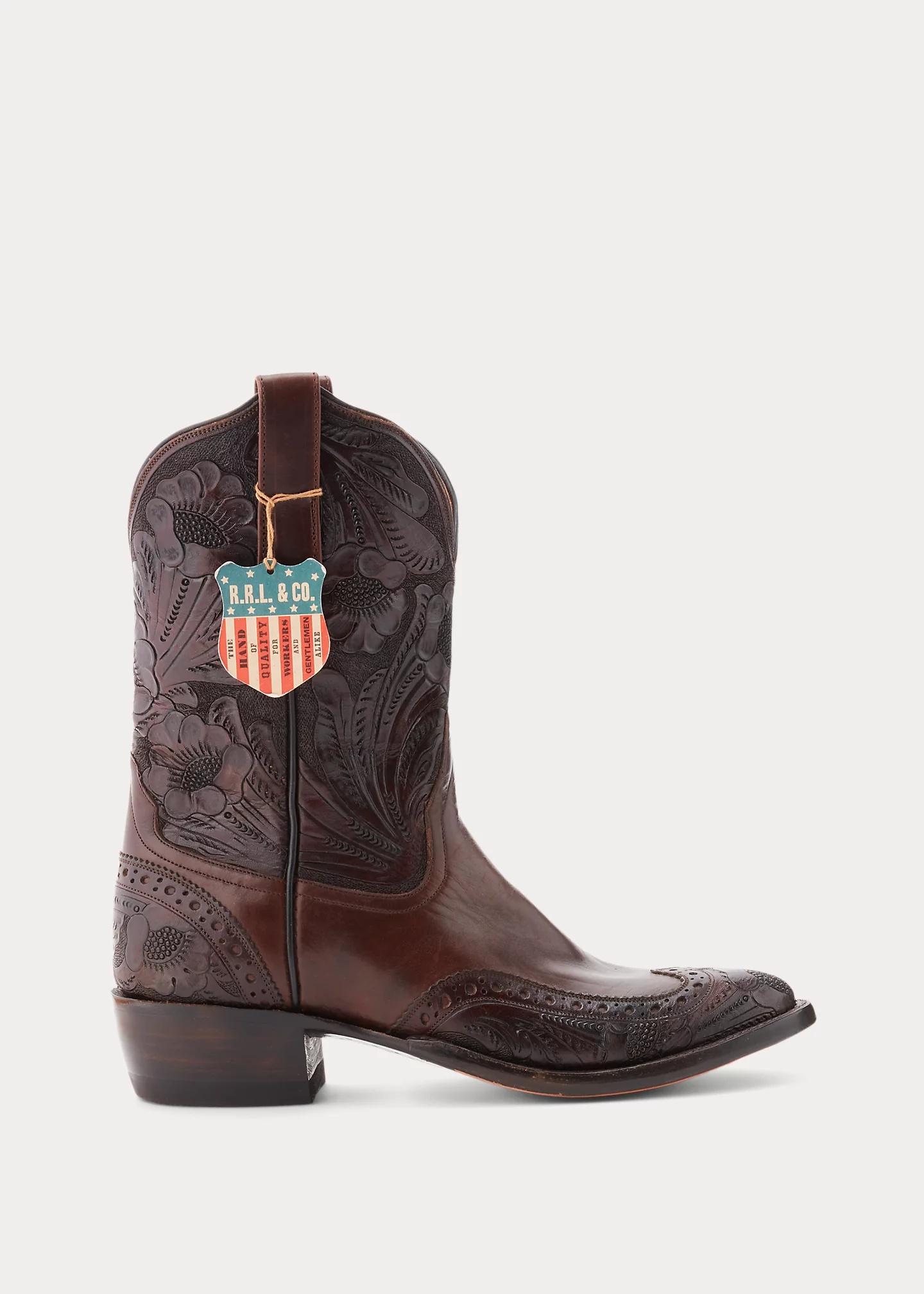 Plainview Hand-Tooled Leather Boot - 1