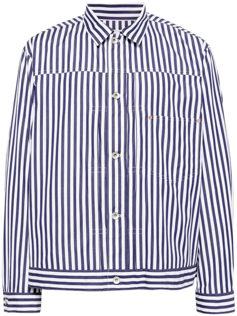 striped poplin shirt jacket 1