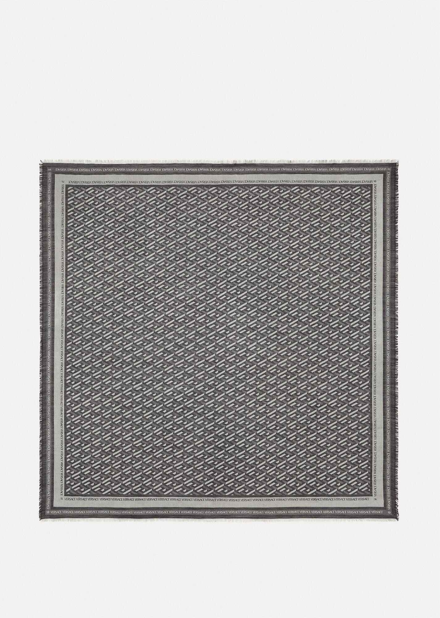La Greca Silk & Wool Scarf - 1