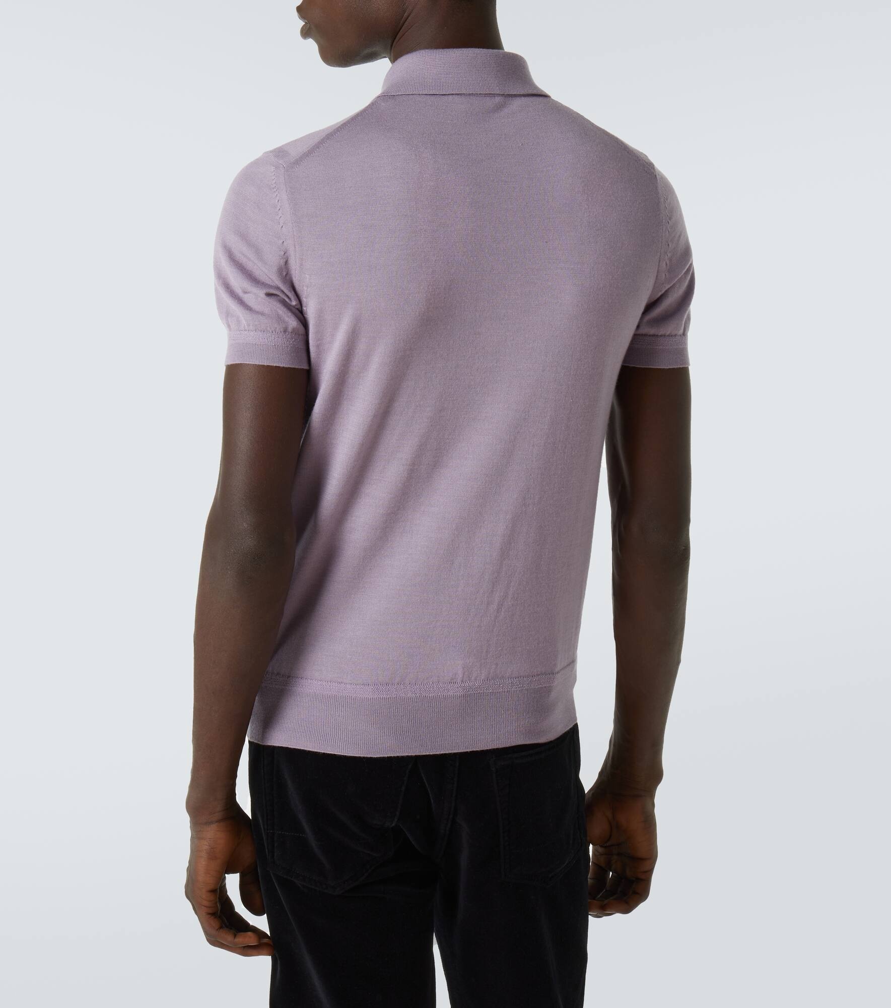 Cashmere and silk polo sweater - 4