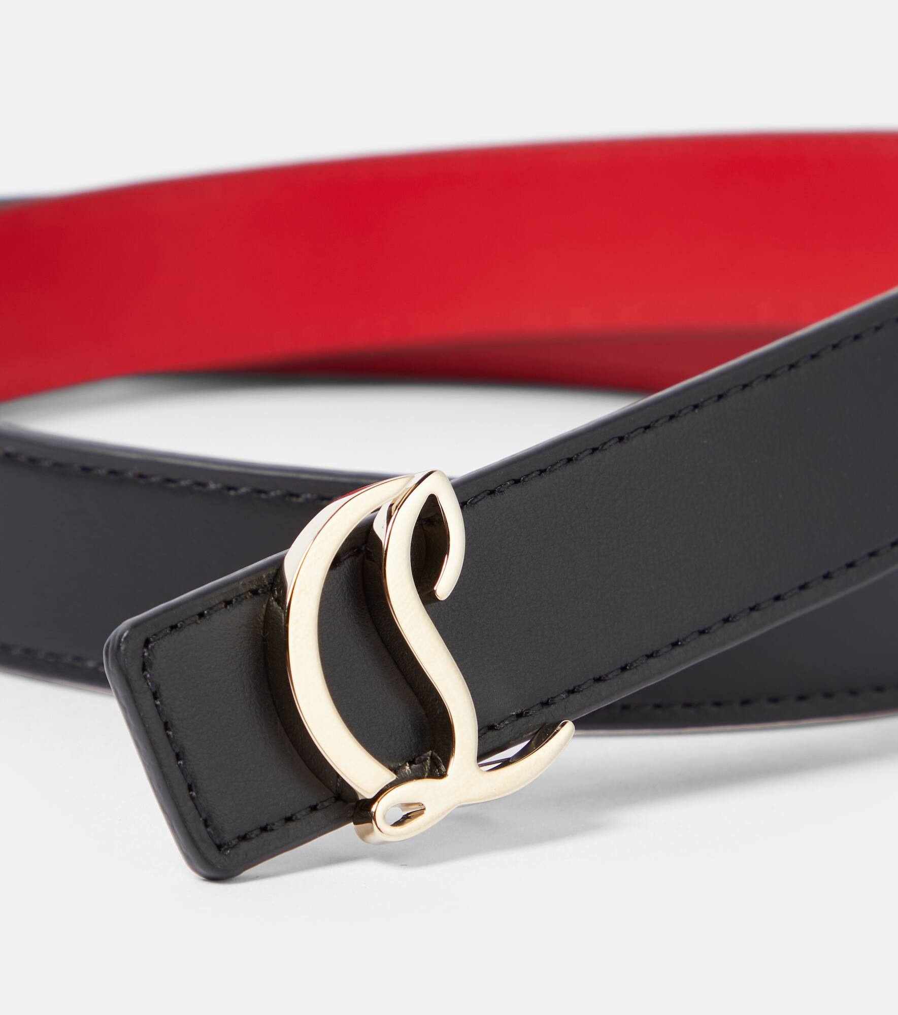 CL Logo leather belt - 3