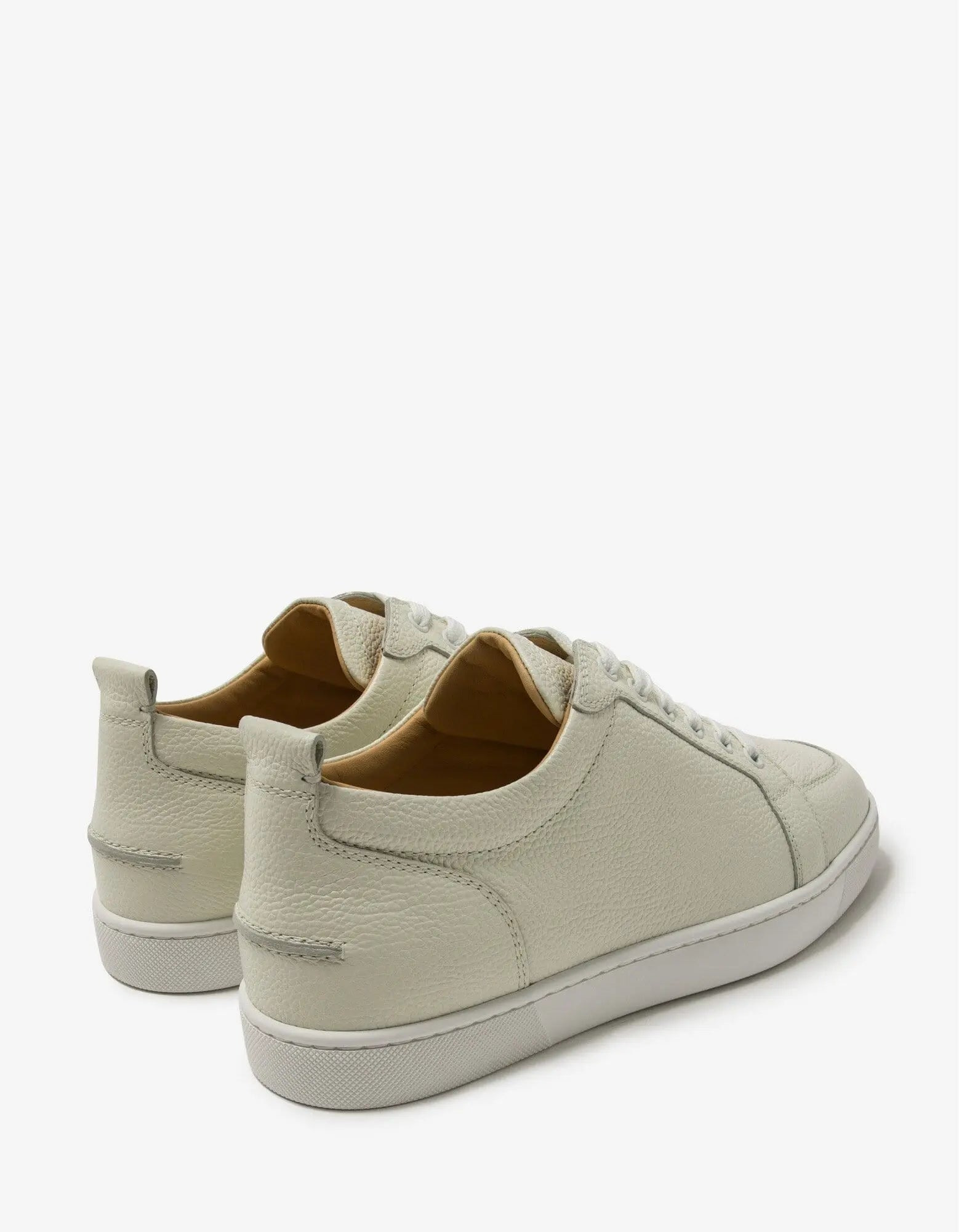 Christian Louboutin Rantulow Latte Grain Leather Trainers - 7