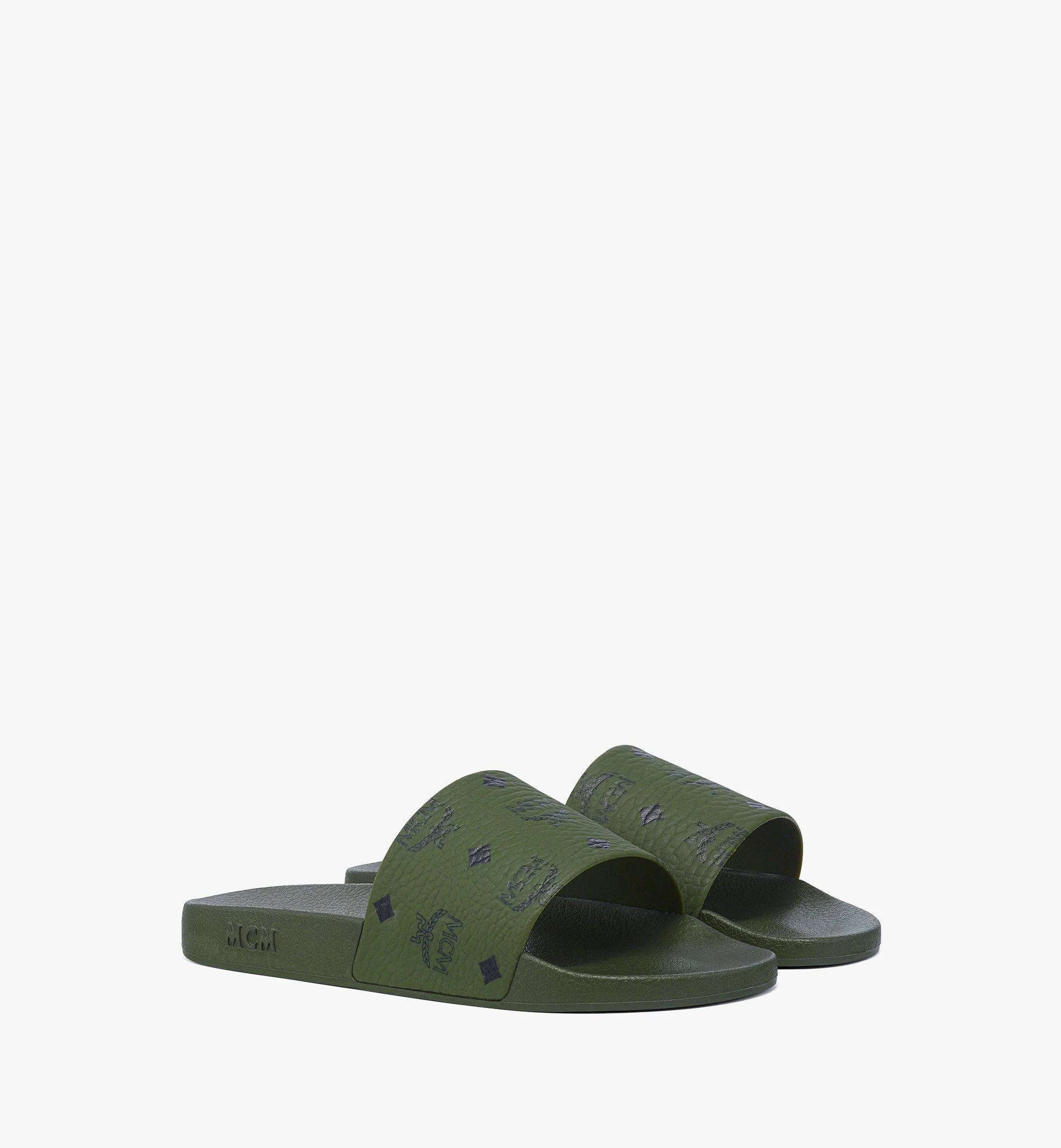 Monogram Print Rubber Slides - 1