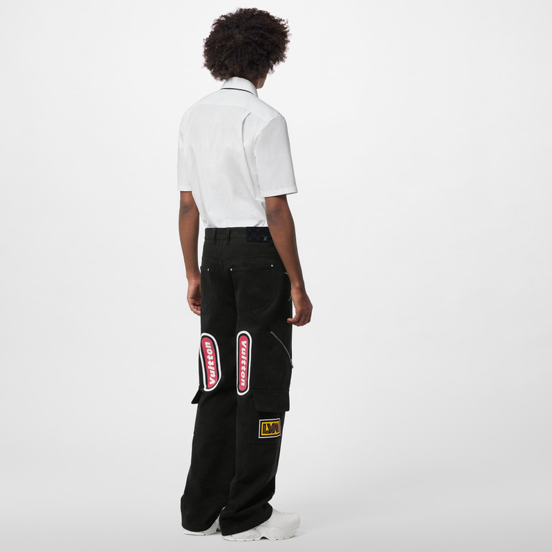 Printed Denim Pants 3