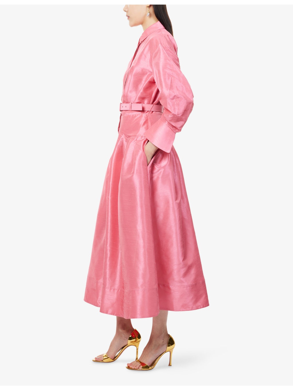 Maple Belted Woven Midi Dress - 3