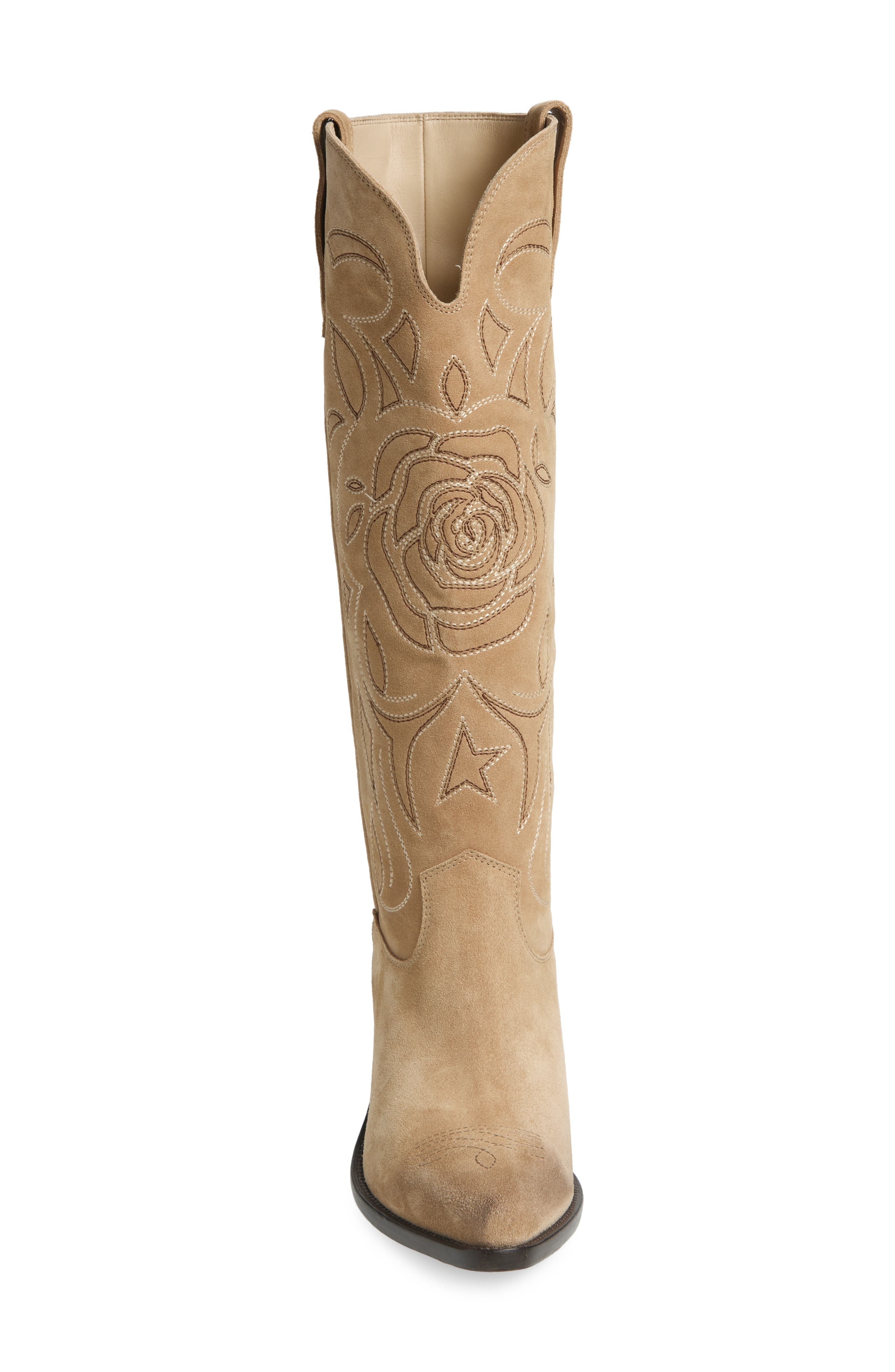 Golden Goose Wish Star Pointed Toe Western Tall Boot in Sand at Nordstrom - 3