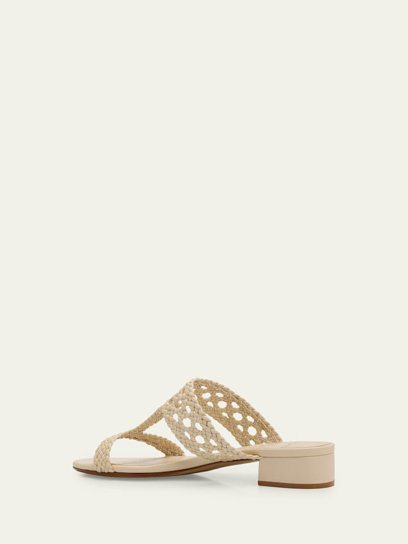 ALEXANDRE BIRMAN 30mm Braided Leather Block-Heel Sandals outlook