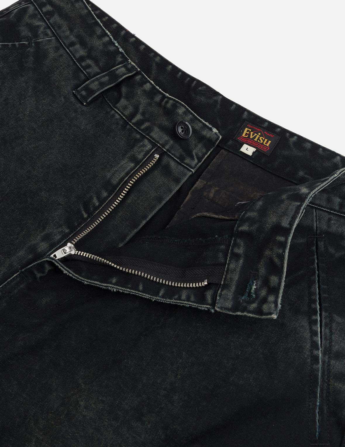 Distressed Seagull Appliqué Embroidery and Multi-Pocket Loose Fit Cargo Pants - 8