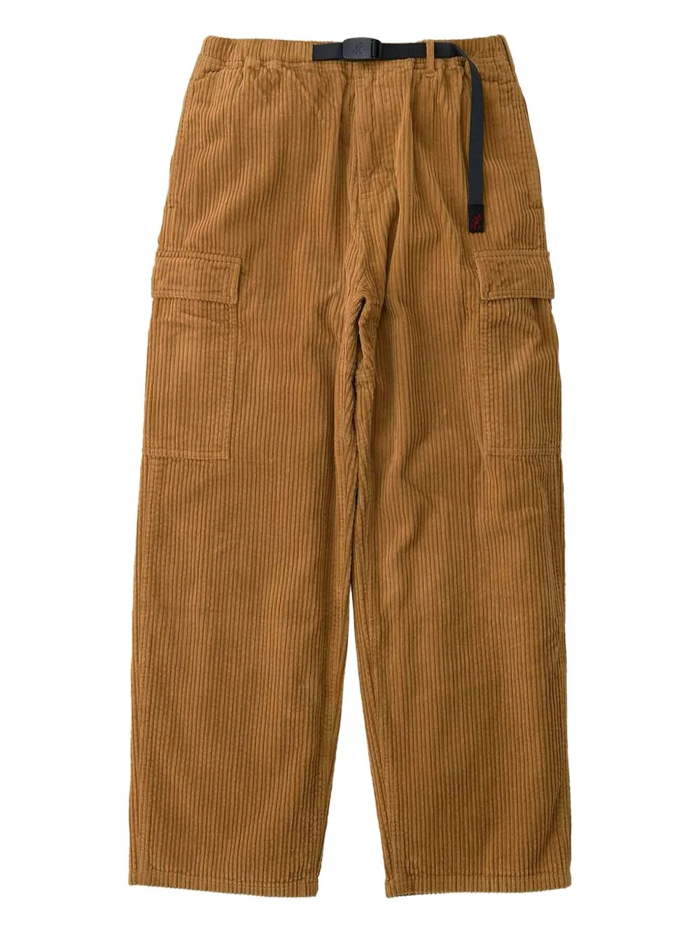 corduroy-effect buckle-fastening trousers - 1